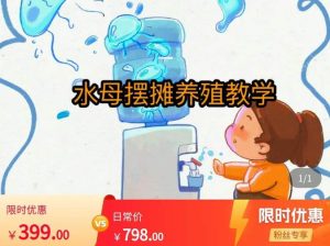 水母摆摊教学,包括摆摊技术、养殖技术、拿货渠道、抖音运营等-稀缺资源库