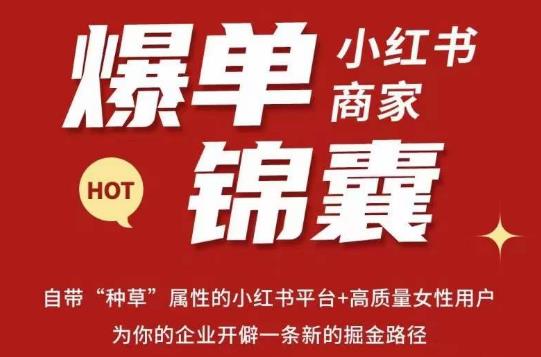 无畏·小红书商家爆单锦囊，掌握小红书各大规则，快速精准抢占行业和市场-稀缺资源库