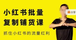 张宾·小红书批量复制铺货课，小红书0-1快速起号变现玩法，抓住小红书的流量红利（更新2023年3月）-稀缺资源库