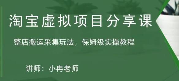 淘宝虚拟整店搬运采集玩法分享课：整店搬运采集玩法，保姆级实操教程-稀缺资源库