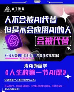 AI领航-人生第一节AI课，拉开你与普通工作者的距离！30位AI领域极客，汇集1000小时Al心得-稀缺资源库