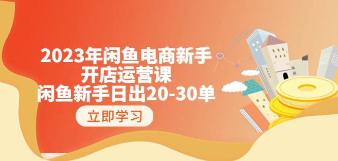 2023年闲鱼电商新手开店运营课：闲鱼新手日出20-30单（18节-实战干货）-稀缺资源库
