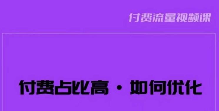 波波-付费占比高，如何优化？只讲方法，不说废话，高效解决问题！-稀缺资源库
