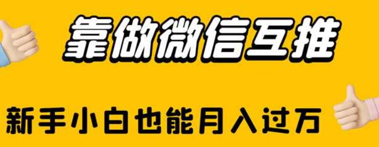 靠做微信互推，新手小白也能月入过万【揭秘】-稀缺资源库