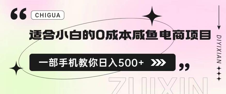 适合小白的0成本闲鱼电商项目，一部手机，教你如何日入500+的保姆级教程【揭秘】-稀缺资源库