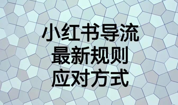 小红书导流最新规则应对方式【揭秘】-稀缺资源库