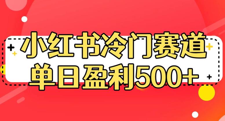 小红书冷门赛道，单日盈利500+【揭秘】-稀缺资源库