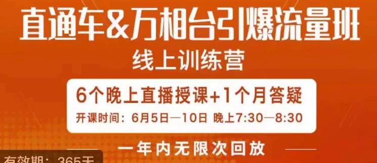 直通车&万相台引爆流量班，6天打通你开直通车·万相台的任督二脉-稀缺资源库