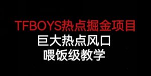 TFBOYS热点掘金项目,巨大热点风口,喂饭级教学-稀缺资源库