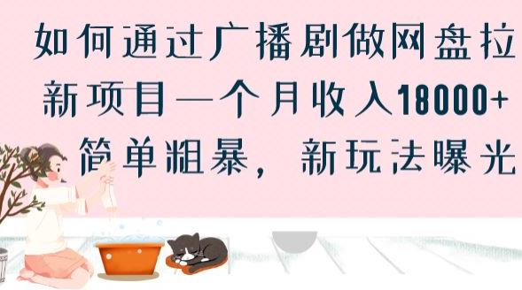 如何通过广播剧做网盘拉新项目一个月收入18000+，简单粗暴，新玩法曝光【揭秘】-稀缺资源库