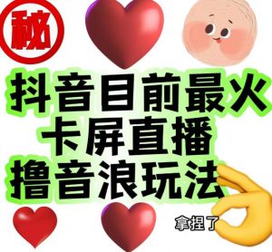 外面收费1980的抖音卡屏直播玩法,一个抖音号可以撸几百到几千不等【详细玩法教程】-稀缺资源库