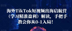 海外TikTok短视频出海启航营(学习精准盈利)解读,手把手教会你从0-1入局!-稀缺资源库