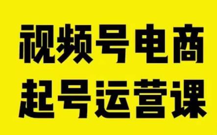 视频号电商起号运营课，教新人如何自然流起号，助力商家0-1突破-稀缺资源库