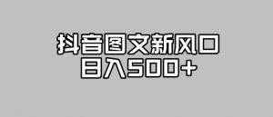 抖音图文最新风口,流量扶持非常高,日入500+【揭秘】-稀缺资源库