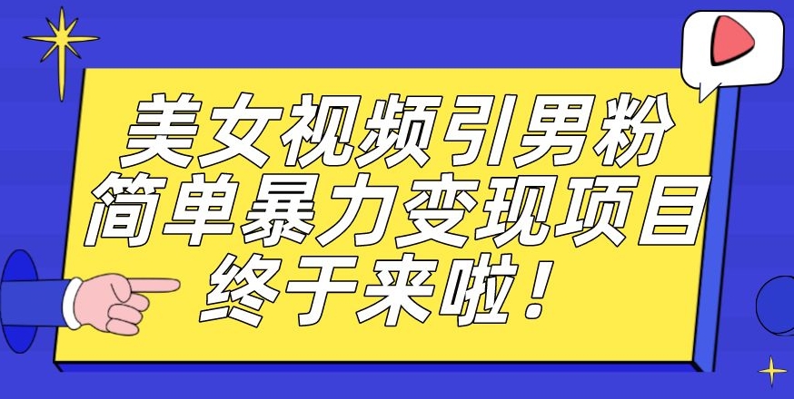 价值3980的男粉暴力引流变现项目，一部手机简单操作，新手小白轻松上手，每日收益500+【揭秘】-稀缺资源库