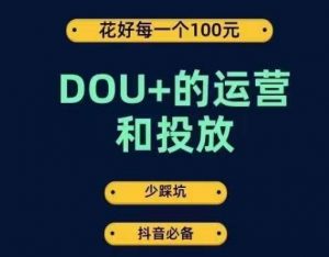 DOU+的运营和投放,花1条DOU+的钱,成为DOU+的投放高手,少走弯路不采坑-稀缺资源库