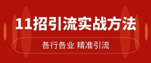精准引流术:11招引流实战方法,让你私域流量加到爆(11节课完整)-稀缺资源库