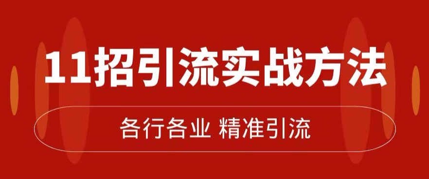 精准引流术：11招引流实战方法，让你私域流量加到爆（11节课完整)-稀缺资源库