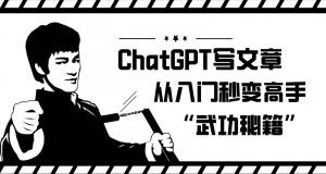 ChatGPT写文章,从入门秒变高手的‘武功秘籍’【揭秘】-稀缺资源库