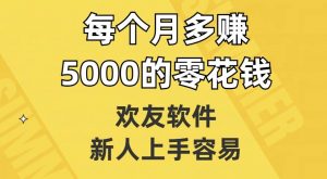 欢友软件,新人上手容易,每个月多赚5000的零花钱【揭秘】-稀缺资源库