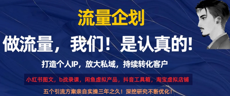流量企划，打造个人IP，放大私域，持续转化客户【揭秘】-稀缺资源库