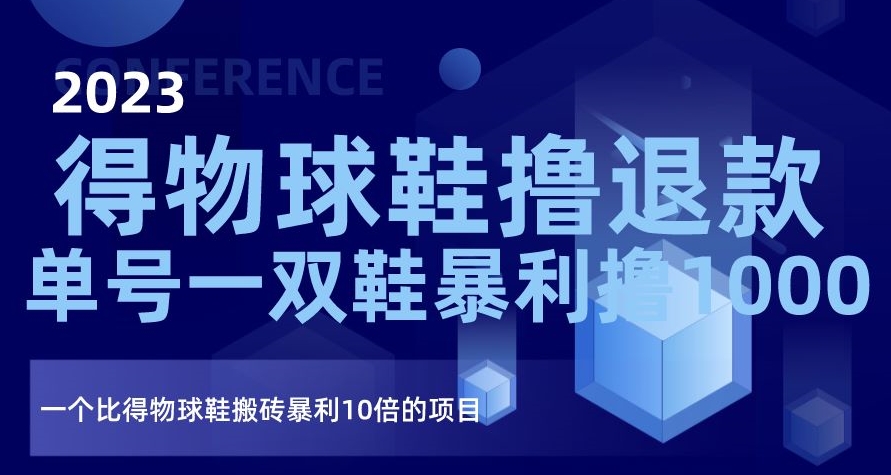 2023得物球鞋撸退款，单号一双鞋暴利撸1000，一个比得物球鞋搬砖暴利10倍的项目【揭秘】-稀缺资源库