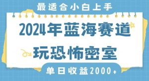 2024年蓝海赛道玩恐怖密室日入2000+,无需露脸,不要担心不会玩游戏,小白直接上手,保姆式教学【揭秘】-稀缺资源库