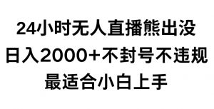 快手24小时无人直播熊出没，不封直播间，不违规，日入2000+，最适合小白上手，保姆式教学【揭秘】-稀缺资源库