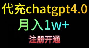 代充chatgpt4,日入500+,精准引流,暴力变现【揭秘】-稀缺资源库
