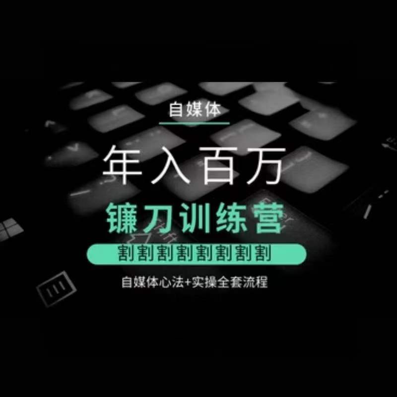 自媒体年入百万镰刀训练营，割割割割割割割割，自媒体心法+实操全套流程-稀缺资源库