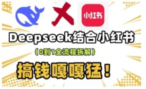 deepseek+小红书打造流量生产线实操课，0到1全流程拆解，搞钱嘎嘎猛-稀缺资源库