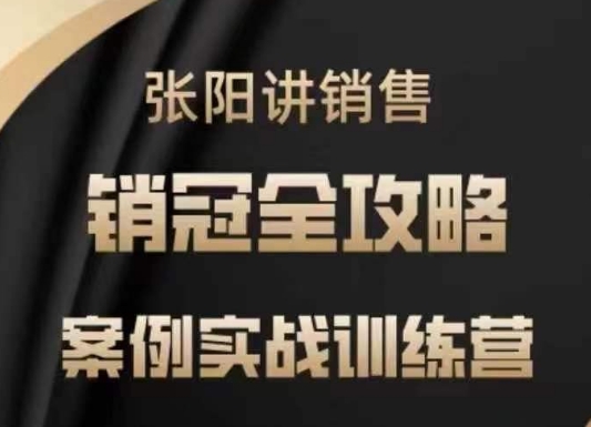 张阳讲销售实战训练营，​案例实战训练，销冠全攻略-稀缺资源库