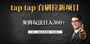 taptap拉新自刷项目,一个新用户14元,矩阵玩法日入300+-稀缺资源库