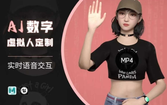 Ai数字人虚拟(智能体)实时语音交互特训营，​自行定制超写实角色AI数字人交互技术-稀缺资源库