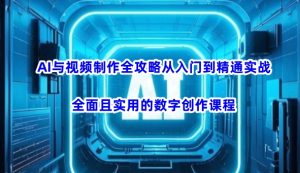 AI与视频制作全攻略从入门到精通实战,全面且实用的数字创作课程(更新3月)-稀缺资源库