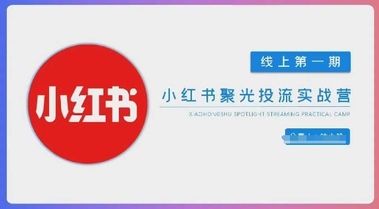 小红书聚光陪跑第一期，教你从0到1玩转小红书聚光投流，搭建小红书付费投流团队，更快的见到效果-稀缺资源库