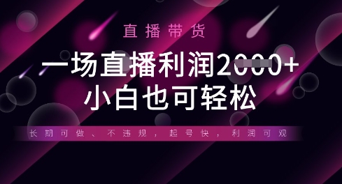 半无人直播带货，一场利润数张，适合所有平台玩法，小白也可轻松-稀缺资源库