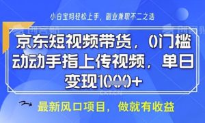 京东短视频代运营,不需要拍剪视频,不需要直播,全程喂饭,小白轻松上手,稳定月入8k【揭秘】-稀缺资源库