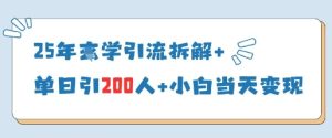 25年国学引流拆解+单日引200人+小白当天就能变现-稀缺资源库
