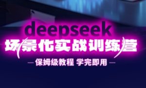 DeepSeek场景化实战训练营,保姆级教程,学完即用,手把手教你用DeepSeek提升效率-稀缺资源库