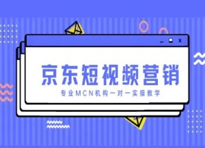 京东短视频营销项目，专业MCN机构一对一实操教学-稀缺资源库