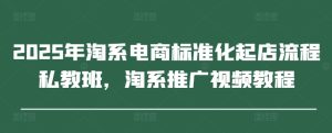 2025年淘系电商标准化起店流程私教班,淘系推广视频教程-稀缺资源库
