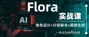Flora实战课:角色设计+分镜脚本+视频生成,一条龙玩转AI创意-稀缺资源库