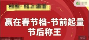 赢在春节档-节前起量，后称王，淘系精品线上系列课-稀缺资源库