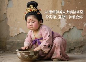 AI唐朝胖美人夫妻搞笑涨粉实操,五分钟教会你-稀缺资源库