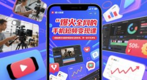 爆火全网的手机短视频变现课，0基础教你拍摄剪辑涨粉运营变现，用一部手机挣钱-稀缺资源库