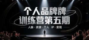 个人品牌训练营第五期,人脉·资源·个人IP·变现-稀缺资源库