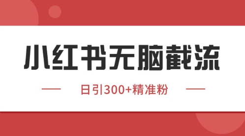 小红书只要你有同行就能获客，独家野路子获客玩法，暴力截流【揭秘】-稀缺资源库