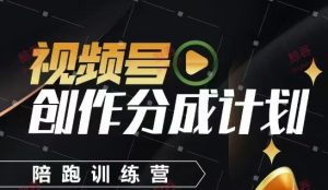 视频号创作分成计划陪跑训练营，手把手教会你如何制作视频，细水长流型项目-稀缺资源库