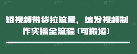 短视频带货拉流量，编发视频制作实操全流程(可搬运)-稀缺资源库
